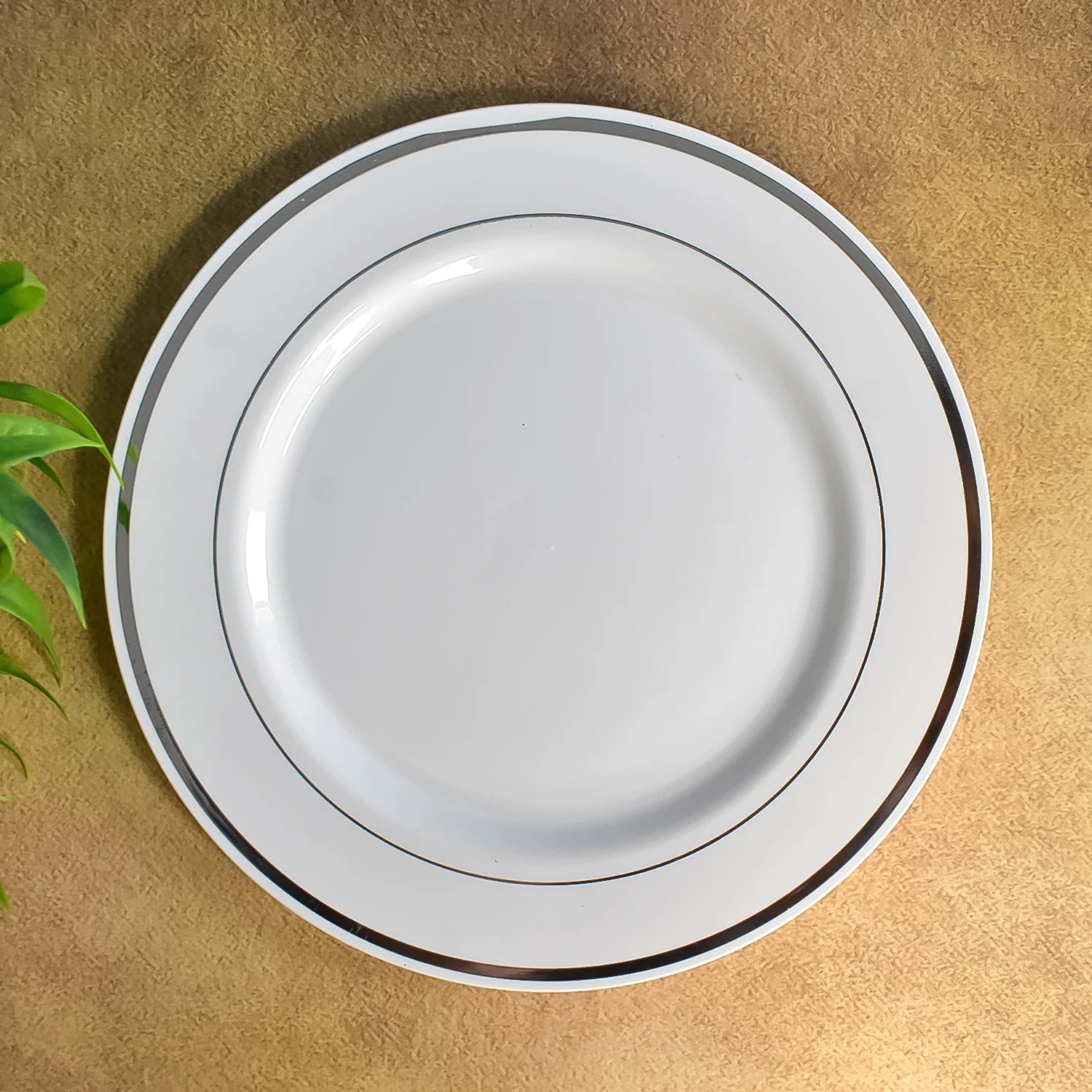 Round Plastic Dinner Plates Wedding Birthday Party Tableware Supplies (6 Pcs Set) - Image 4