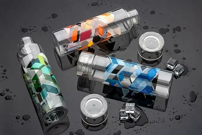 round plastic water bottles 1000ml 3pc - Image 3
