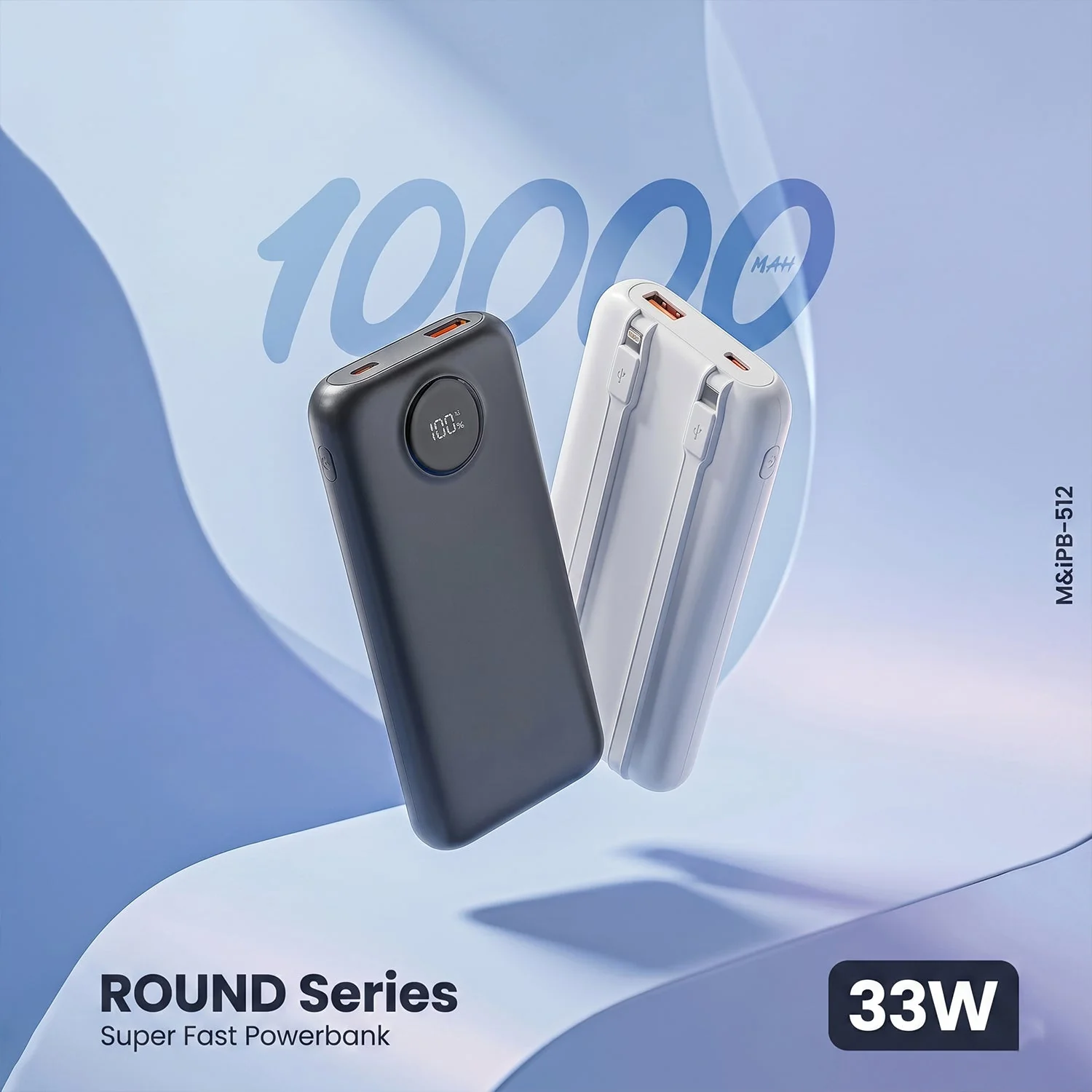 Round Series 10000mAh Super Fast Charging Power Bank, Powerbank (1 Pc, 33W) - Image 6