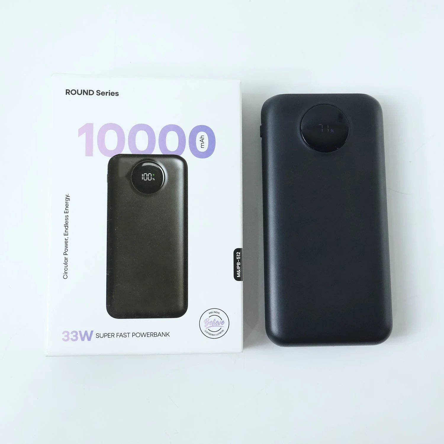 Round Series 10000mAh Super Fast Charging Power Bank, Powerbank (1 Pc, 33W) - Image 7