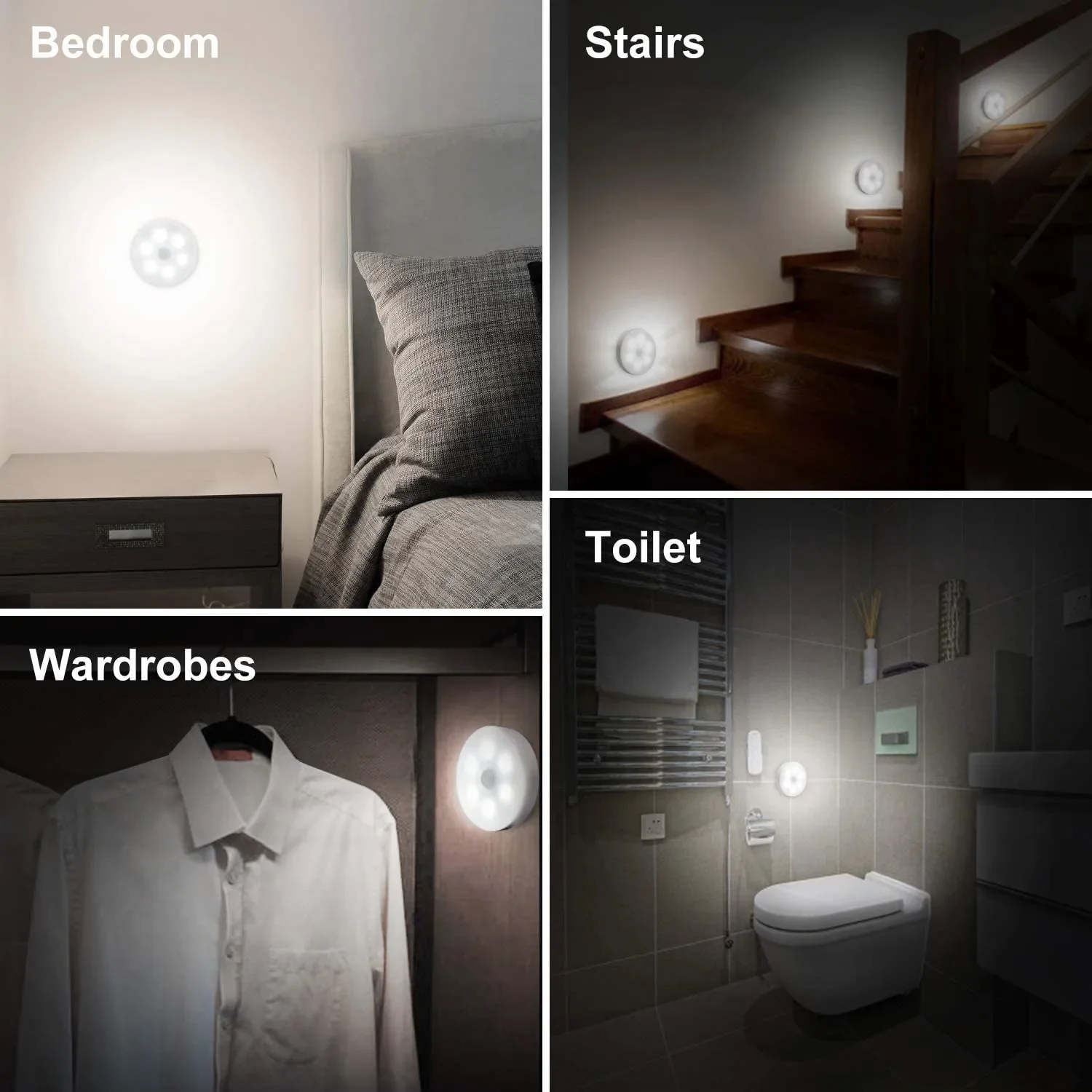 Round Shape 8 LED Motion Sensor Induction Led Light (1 Pc) - Image 4