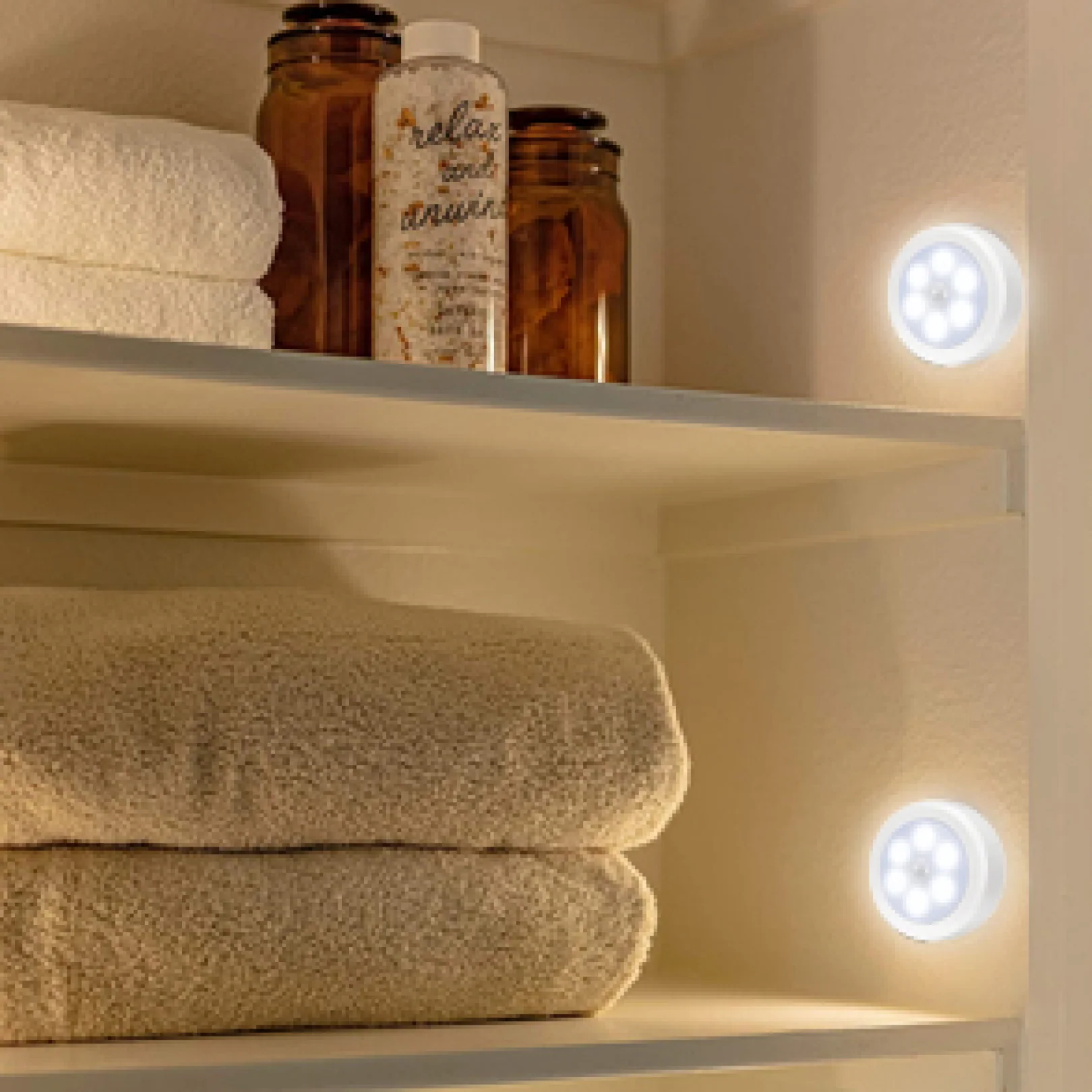 Round Shape 8 LED Motion Sensor Induction Led Light (1 Pc) - Image 7