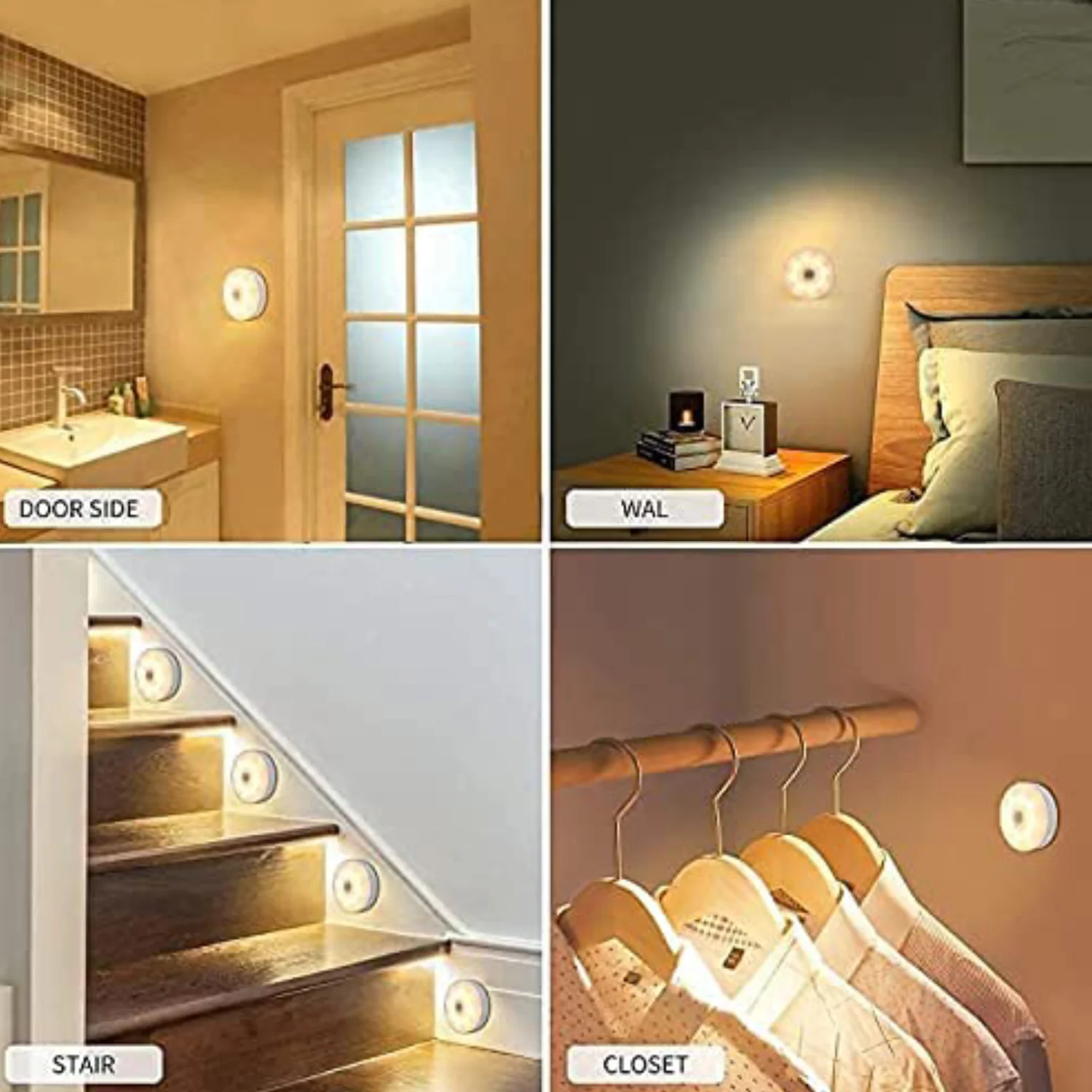 Round Shape 8 LED Motion Sensor Induction Led Light (1 Pc) - Image 8