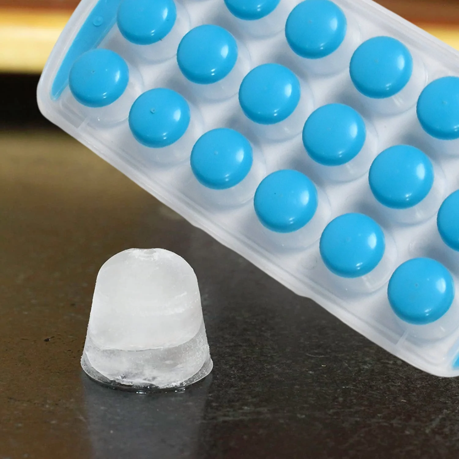 Smart Push Out Round Shape Mini Ice Cube Trays ,Silicone Chocolate Mold Maker - Image 3
