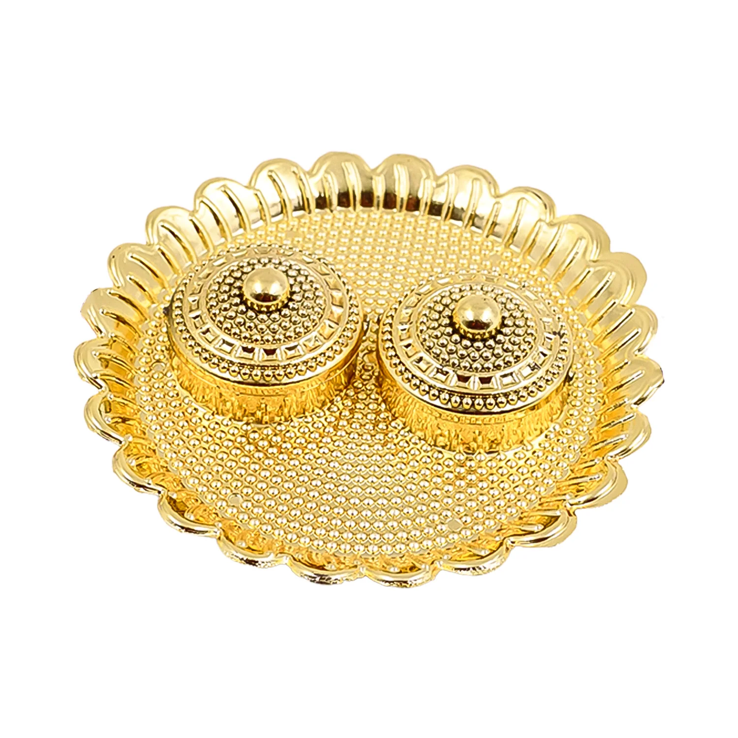 Round Shape Special Puja Thali, Kumkum Thali Holder (1 Pc / Big) - Image 5