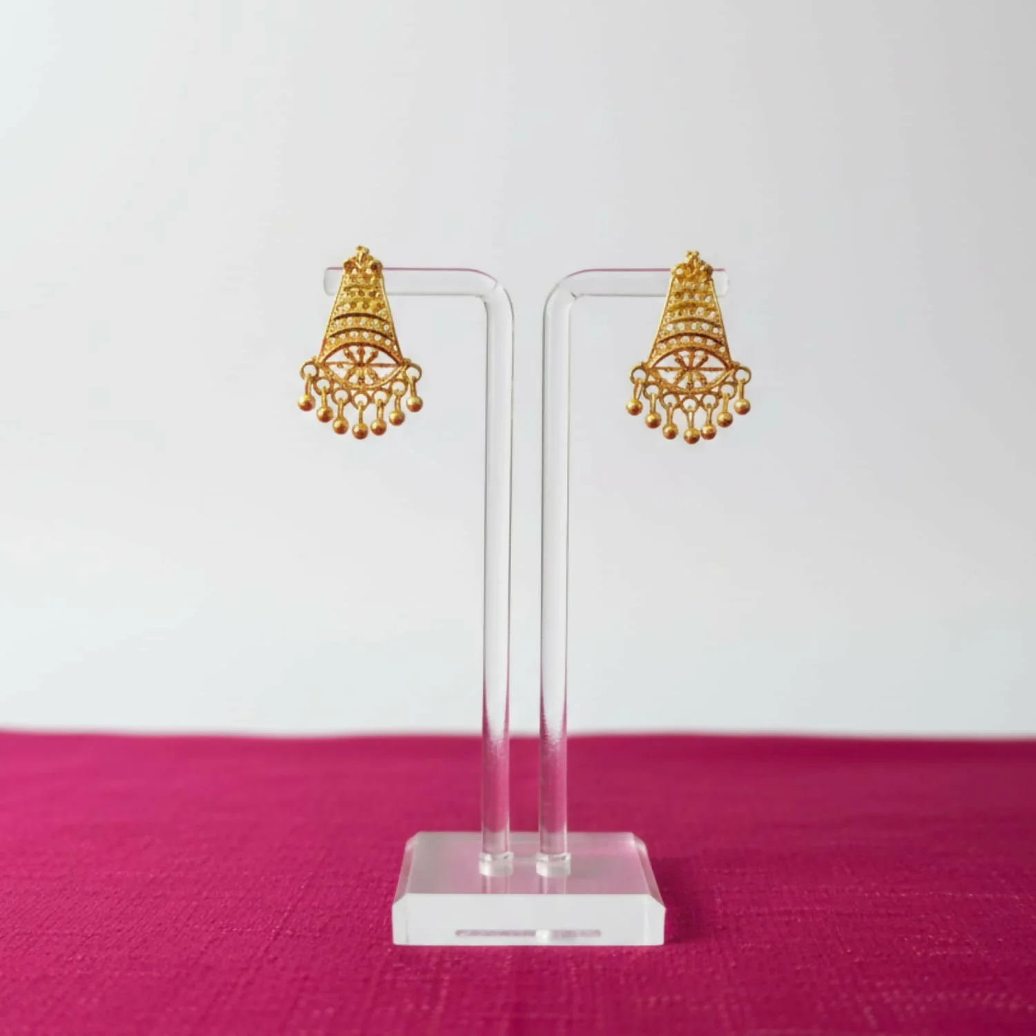 Royal Ethnic Gold Plated Jhumka | Fancy & Stylish Earrings - Image 3