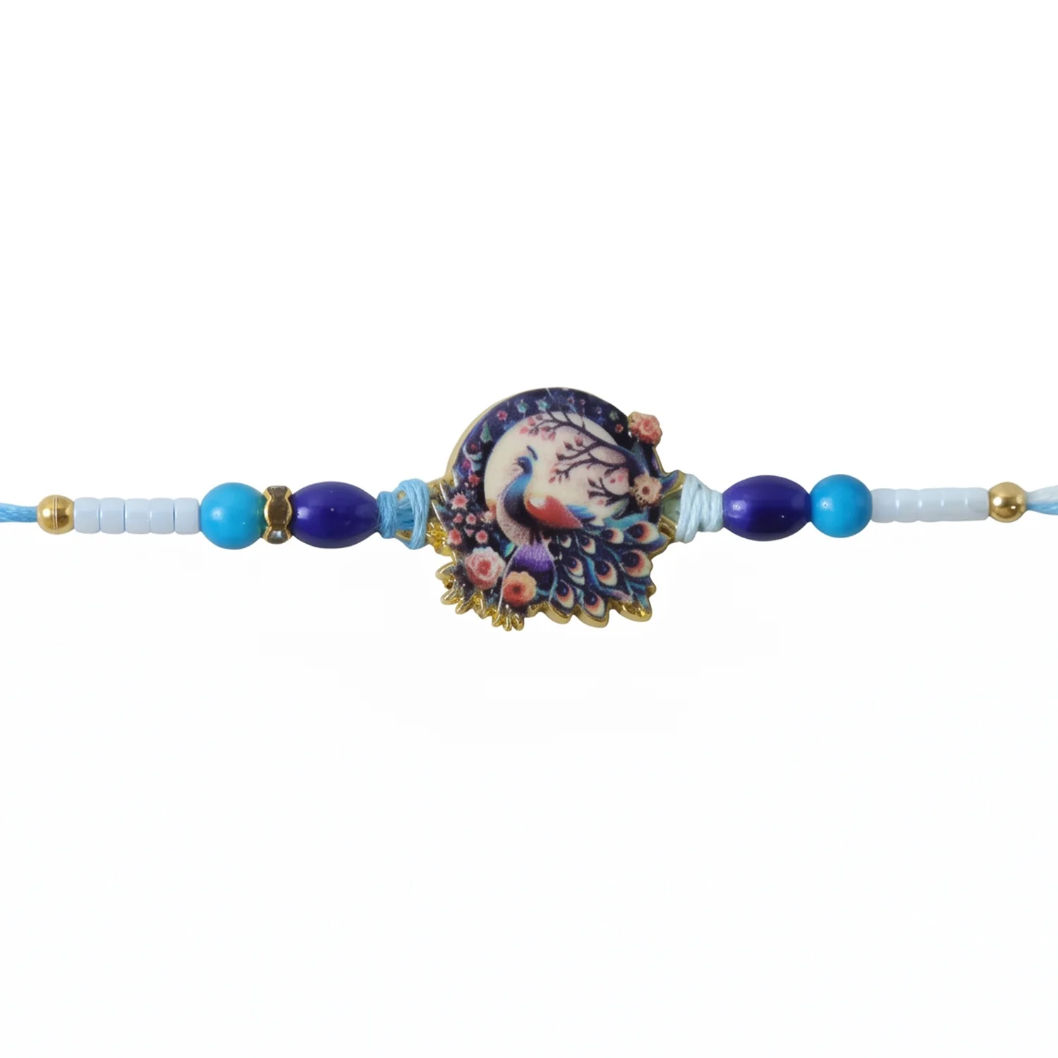 Royal Mughal Peacock Designer Rakhi - Image 5