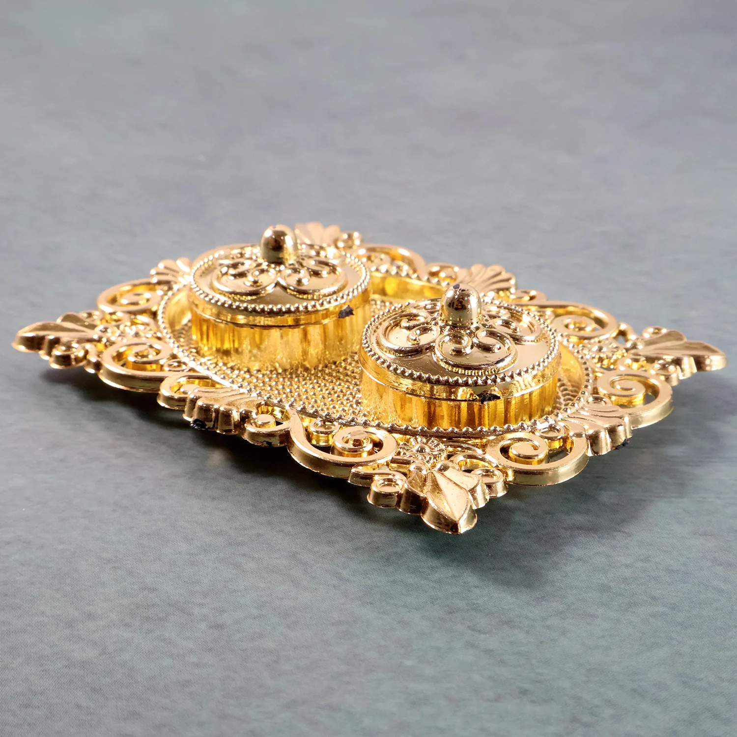 Royal Ornate Oval Pooja Thali - (1 Pc) - Image 7