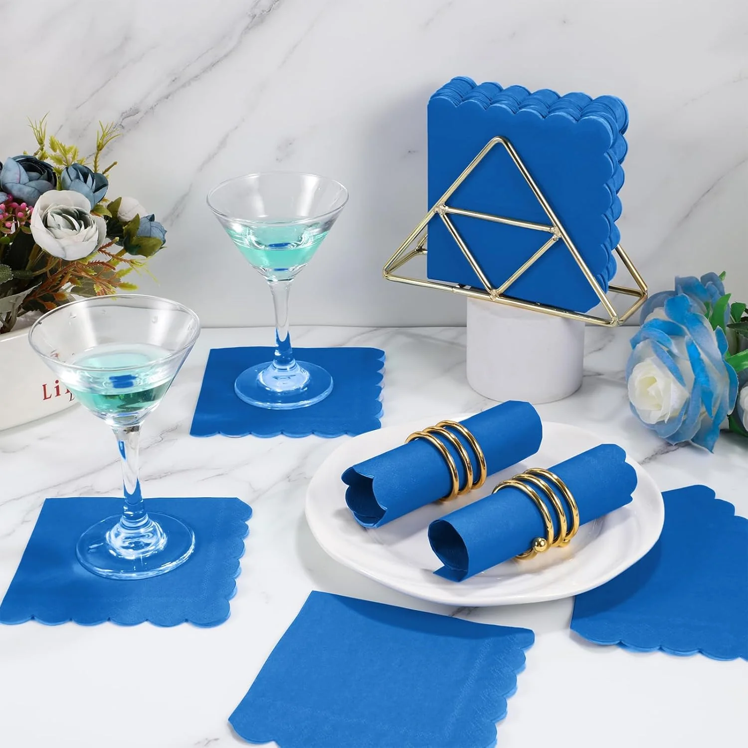 Royal Scalloped Disposable Paper Napkins (23 x 23 Cm / Approx 120 Pc) - Image 4