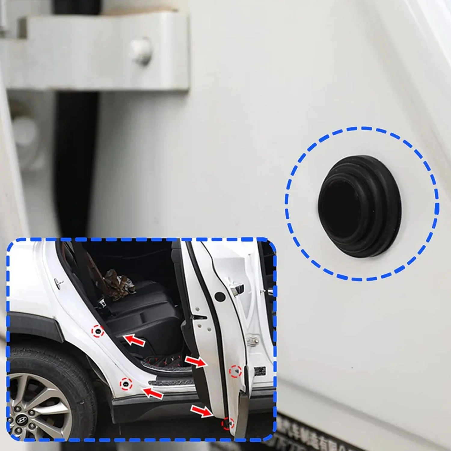 Rubber Car Door Shock Absorber Car Door Protection Sticker (1 Pc) - Image 7