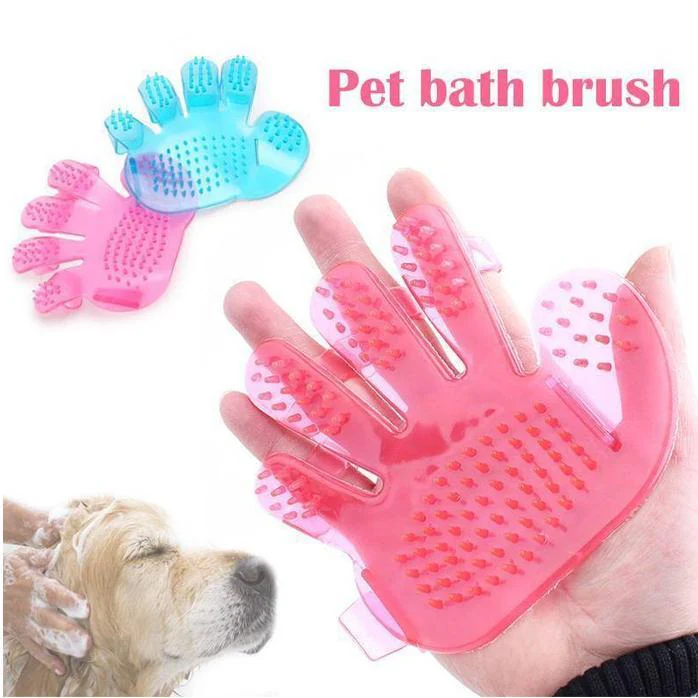Rubber Pet Cleaning Massaging Grooming Glove Brush - Image 3