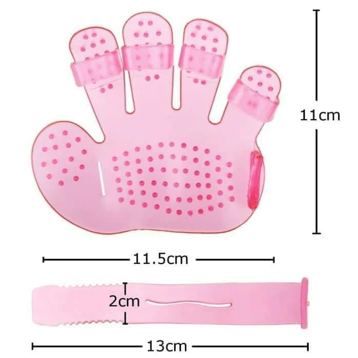Rubber Pet Cleaning Massaging Grooming Glove Brush - Image 7