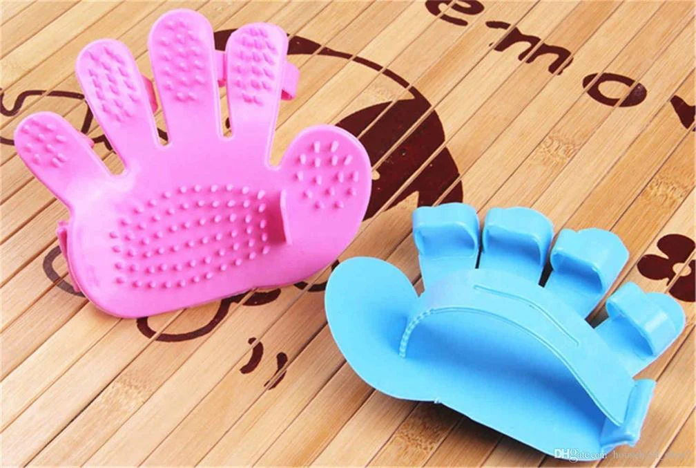 Rubber Pet Cleaning Massaging Grooming Glove Brush - Image 8