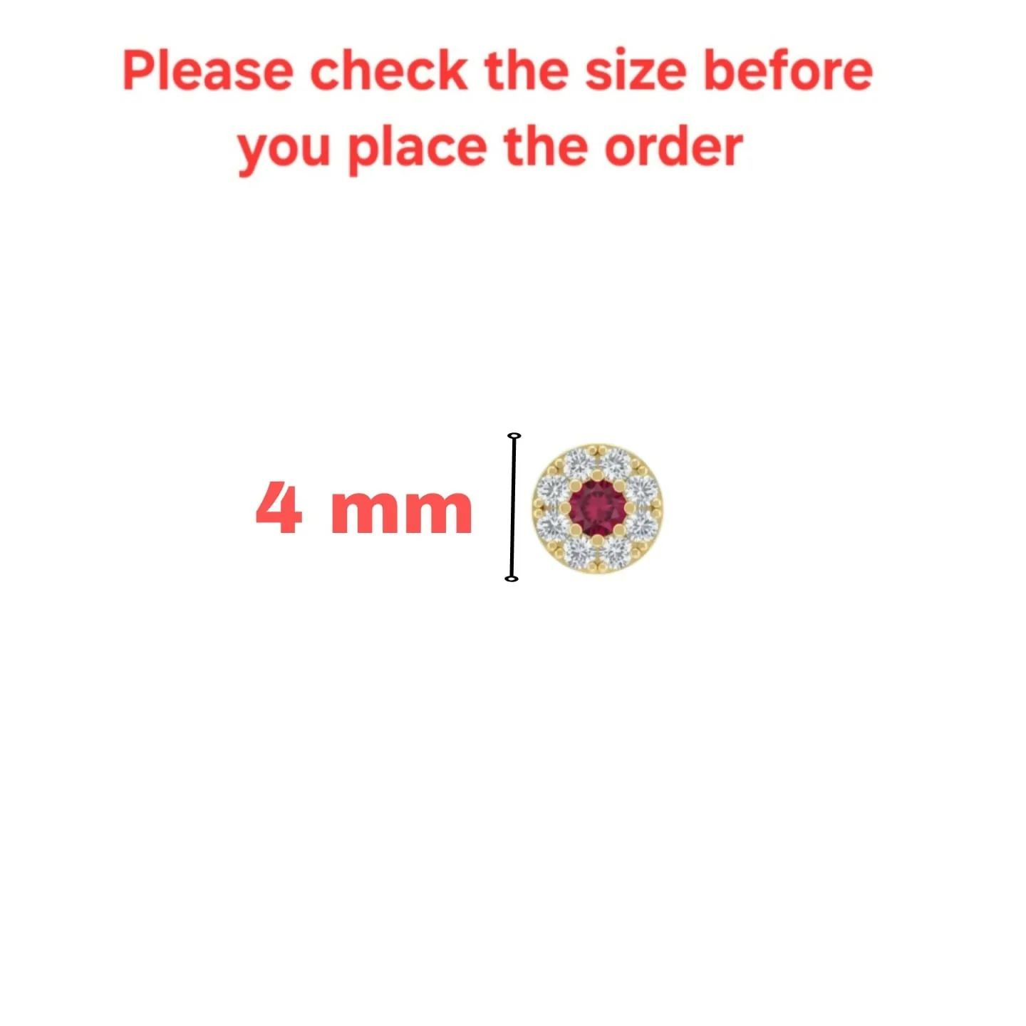 Ruby & AD Floral Gold plated Flat Back Nose Pin stud for women and girls - Image 5