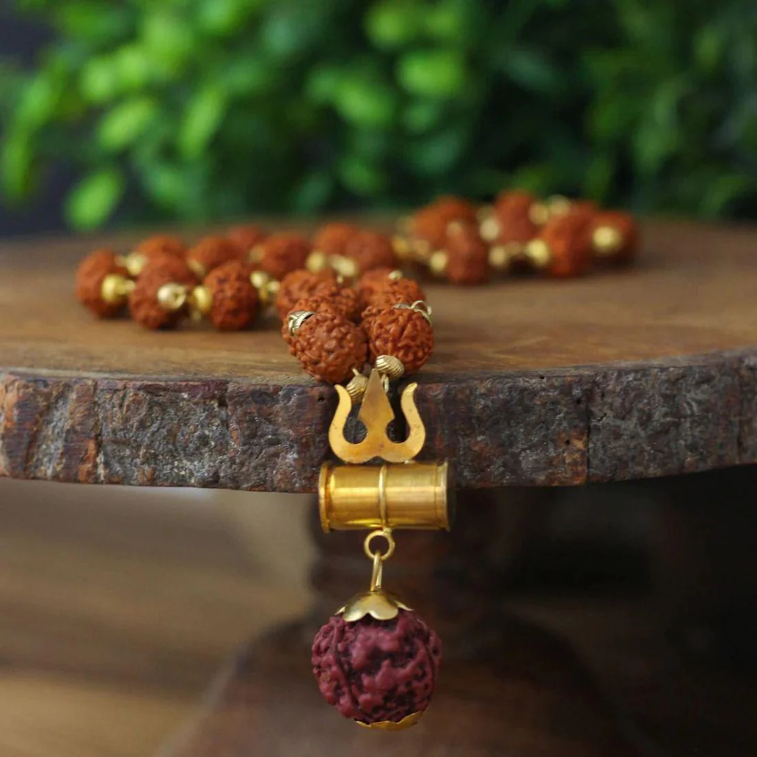 Shiva Damroo Trishool Rudraksh Necklace For Boys - Image 2