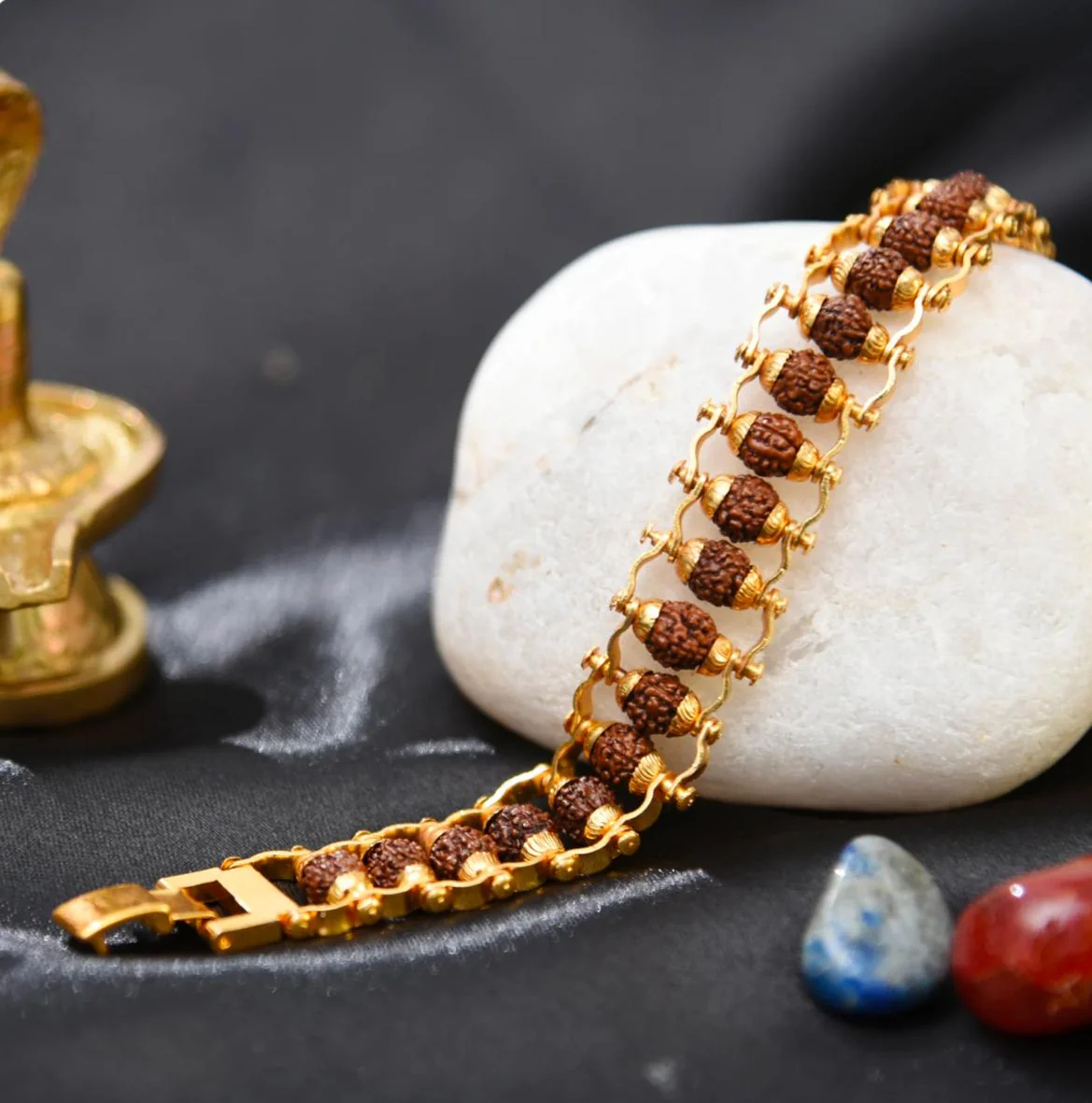 Rudraksha Bangle Bracelet Unisex - Image 4