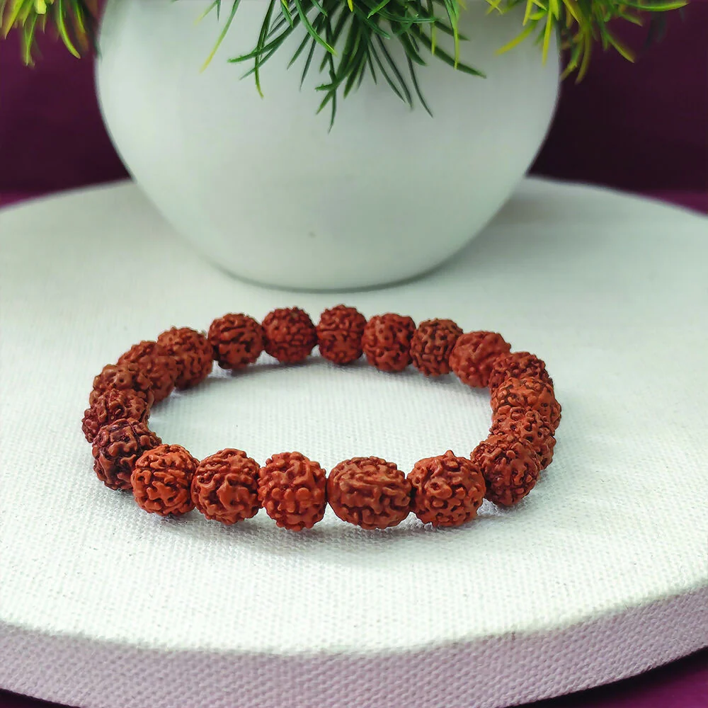 Rudraksha Bracelet Beads Elastic For Men & Women - Image 2