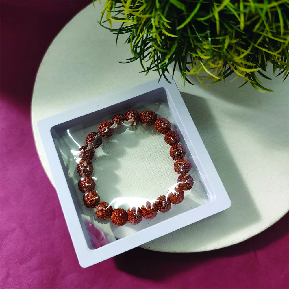 Rudraksha Bracelet Beads Elastic For Men & Women - Image 4