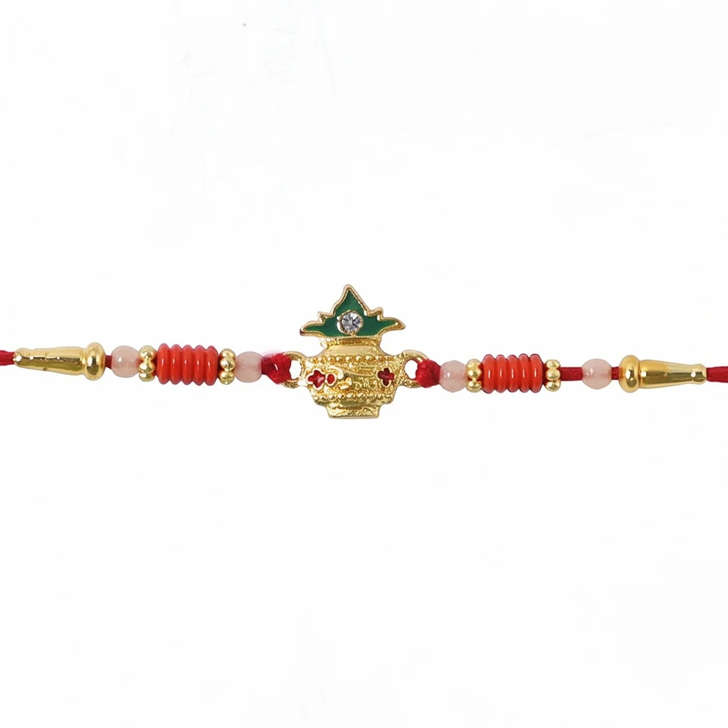 Sacred Kalash (Mangal Kalash) Designer Rakhi - Image 5