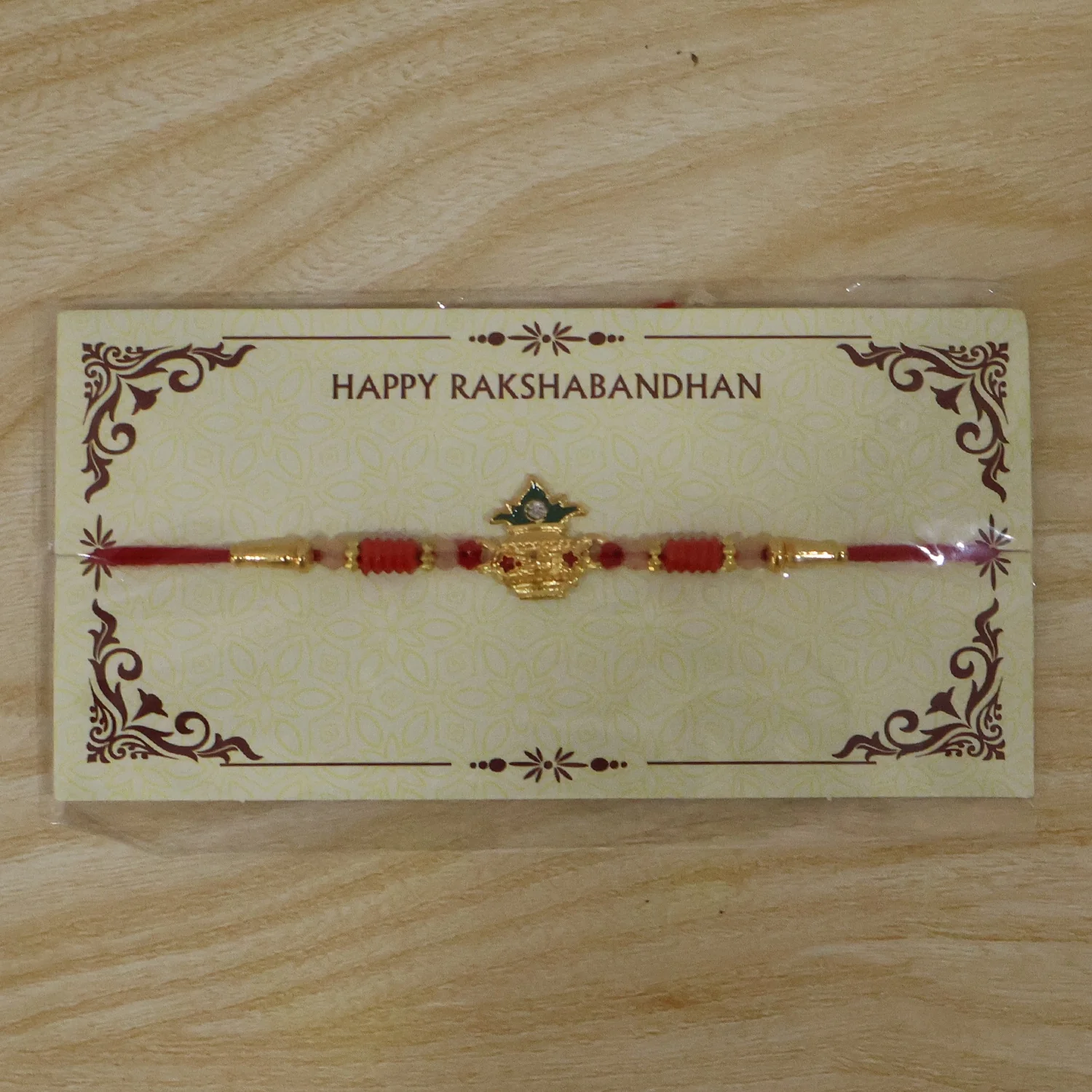Sacred Kalash (Mangal Kalash) Designer Rakhi - Image 7