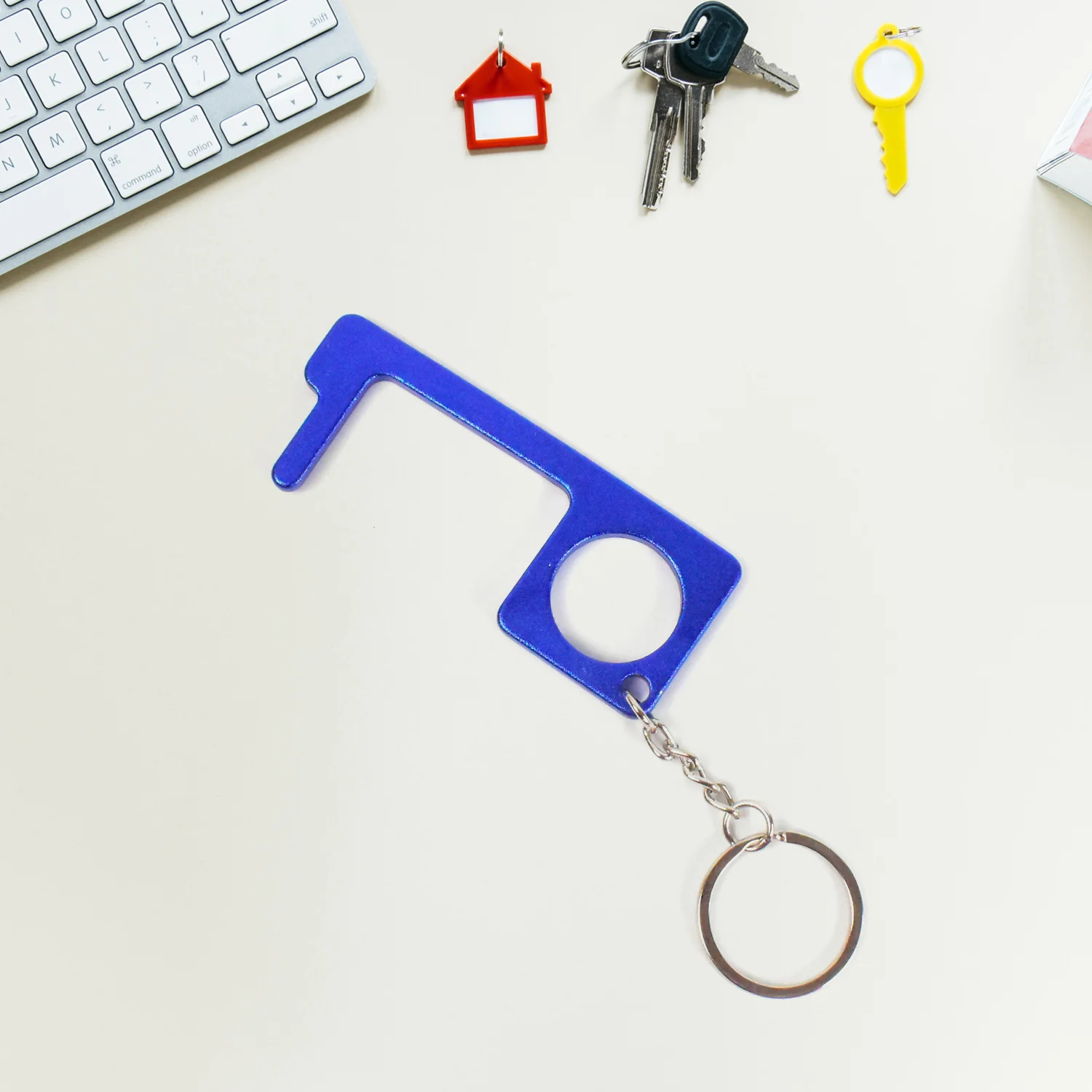 Metal Key Shape Keychain, Door Opener Tool (1 Pc) - Image 3