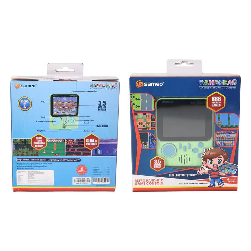 Sameo GameGear Retro Handheld Console with 666 Built-in Games - Image 4