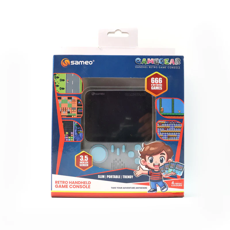Sameo GameGear Retro Handheld Console with 666 Built-in Games with  USB Rechargeable Battery - Image 6