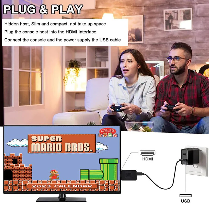 Sameo Micro Genius HDMI Gaming Console 800 Games - Image 3