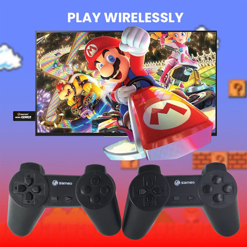 Sameo Micro Genius HDMI Gaming Console Dual Wireless Controllers - Image 3