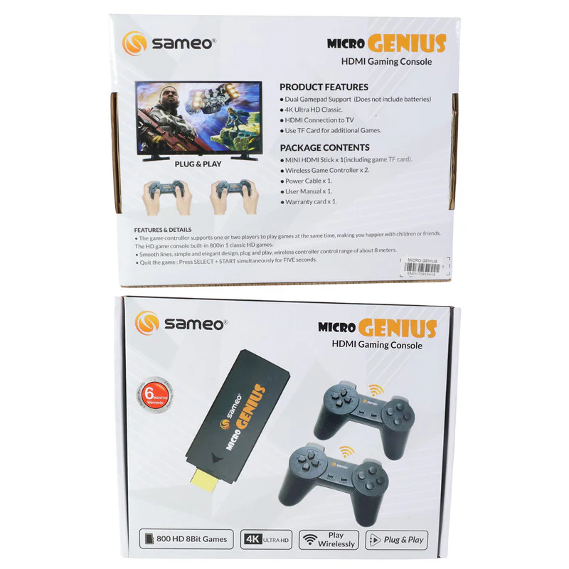 Sameo Micro Genius HDMI Gaming Console Dual Wireless Controllers - Image 4