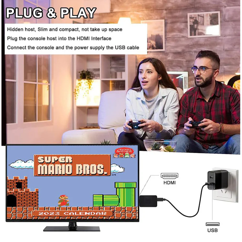 Sameo Micro Genius HDMI Gaming Console Dual Wireless Controllers - Image 5