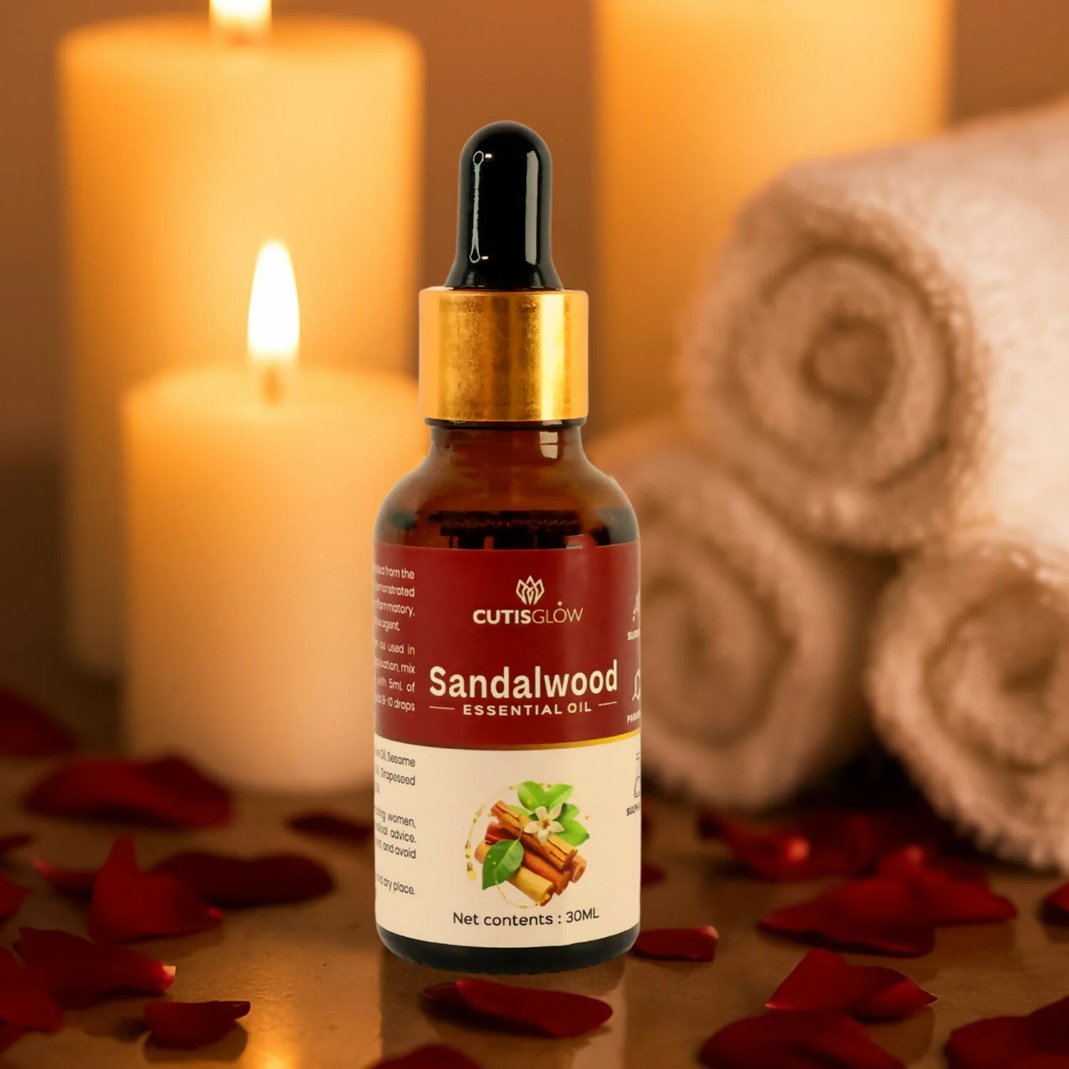 Eyelet Sandalwood Essential Oil – 100% Pure Natural Aromatherapy Oil (30ml) - Image 4