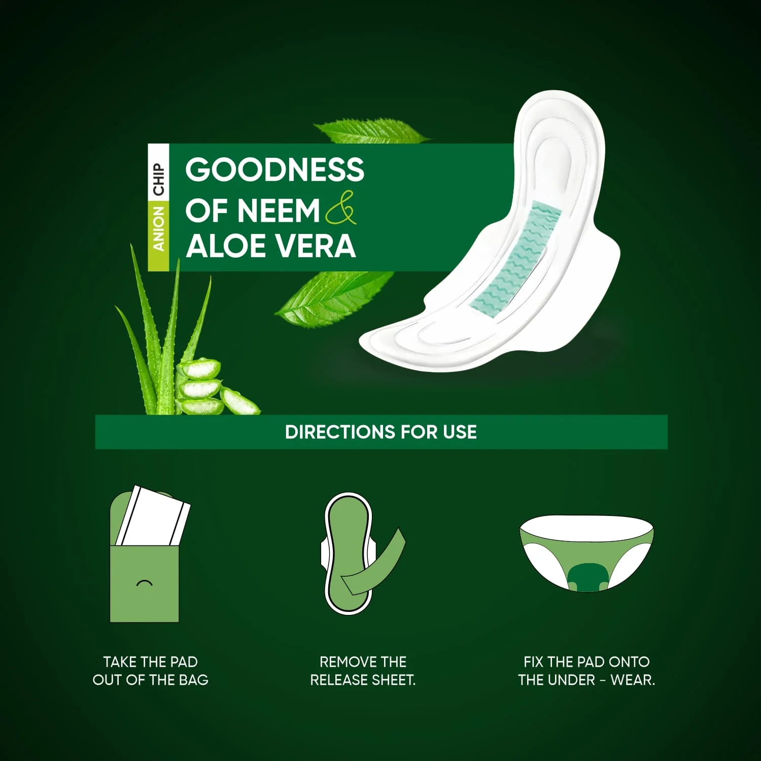 Ultra Thin Sanitary Pads with Neem & Aloe Vera (32 Pads) - Image 5