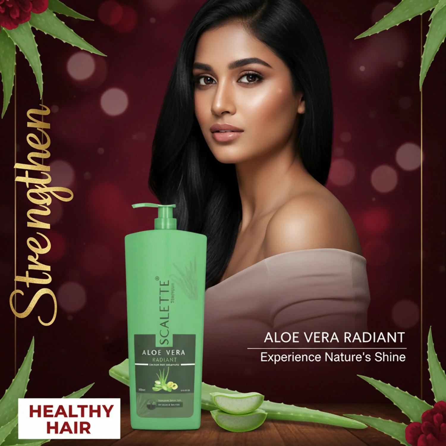 Scalette Aloe Vera Radiant Shampoo With Conditioner In 1, for Smooth, Shiny & Nourished Hair Care - Image 7