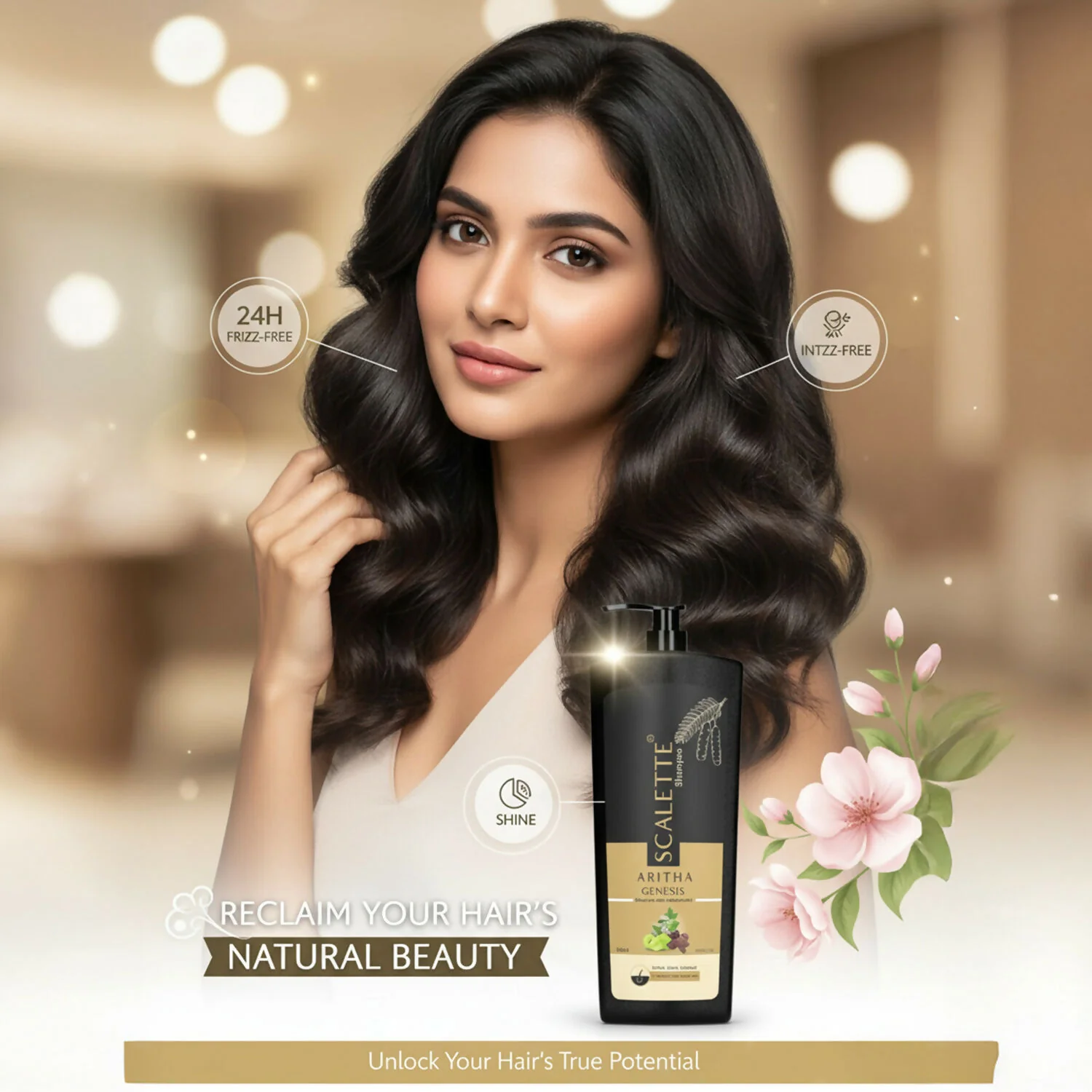 Scalette Aritha Genesis Shampoo With Conditioner In 1, for Natural Care, Shine & Healthy-Looking Hair - Image 4