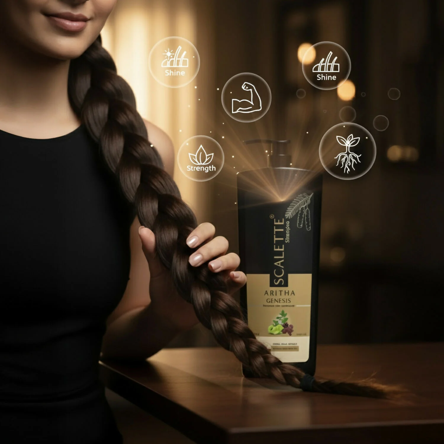 Scalette Aritha Genesis Shampoo With Conditioner In 1, for Natural Care, Shine & Healthy-Looking Hair - Image 8