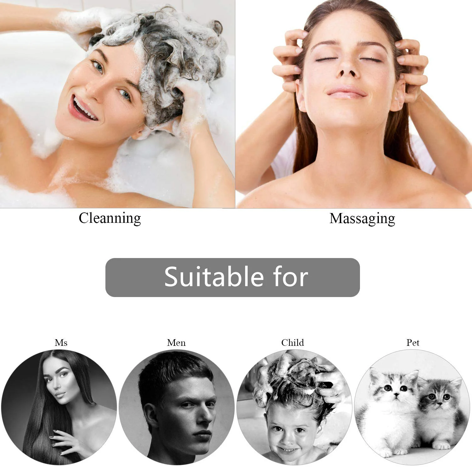 Scalp Massager Shampoo Brush Set - Image 8