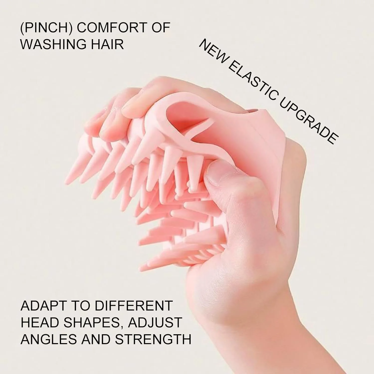 Scalp Massager Shampoo Brush Soft Silicone Hair Washing Comb with Handle - Image 4