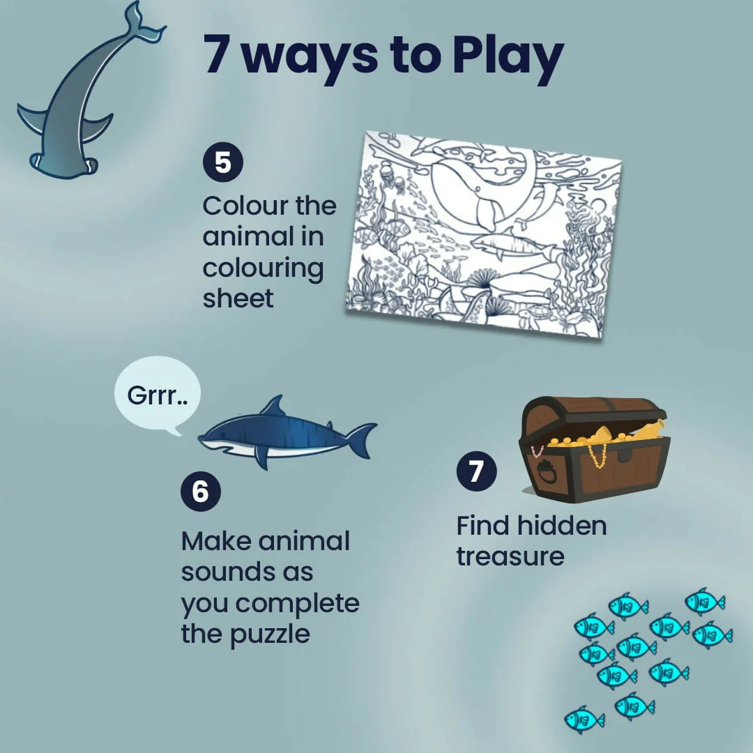 SEA MYSTERY PUZZLE LET'S FIND OUT - AGE 3+ (38 PUZZLE PIECES) MDF PUZZLE SERIES - Image 8