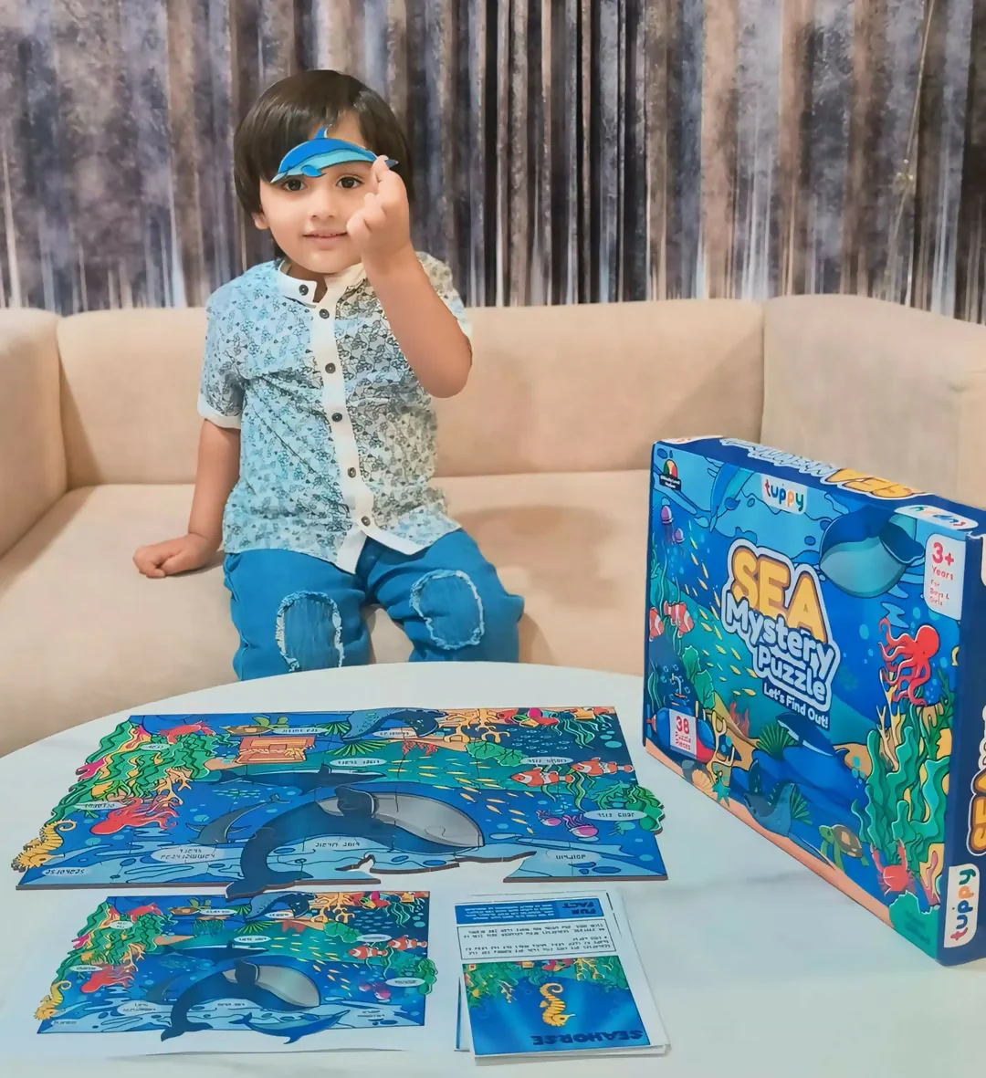SEA MYSTERY PUZZLE LET'S FIND OUT - AGE 3+ (38 PUZZLE PIECES) MDF PUZZLE SERIES - Image 9