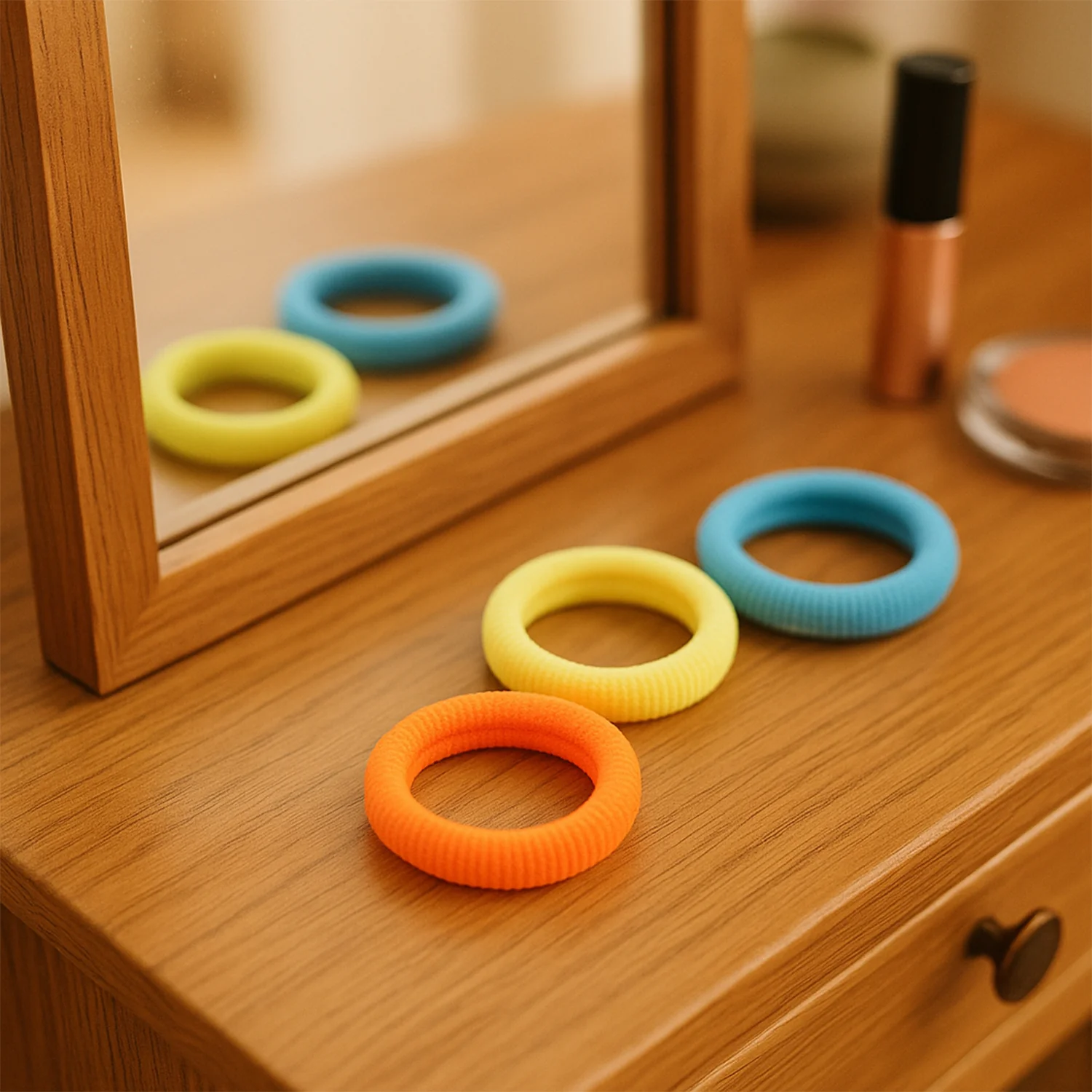 Seamless Soft Hair Elastics - (3 Pc / Set) - Image 3