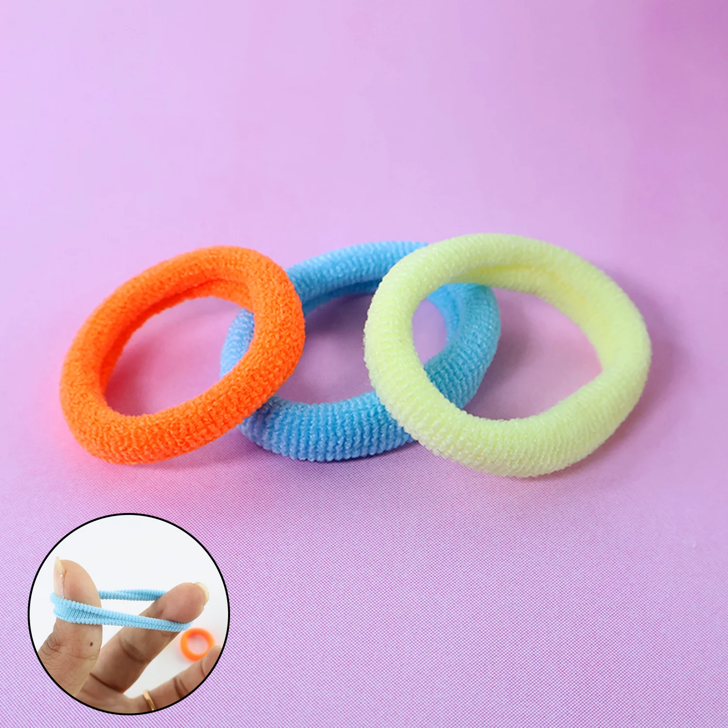 Seamless Soft Hair Elastics - (3 Pc / Set) - Image 6
