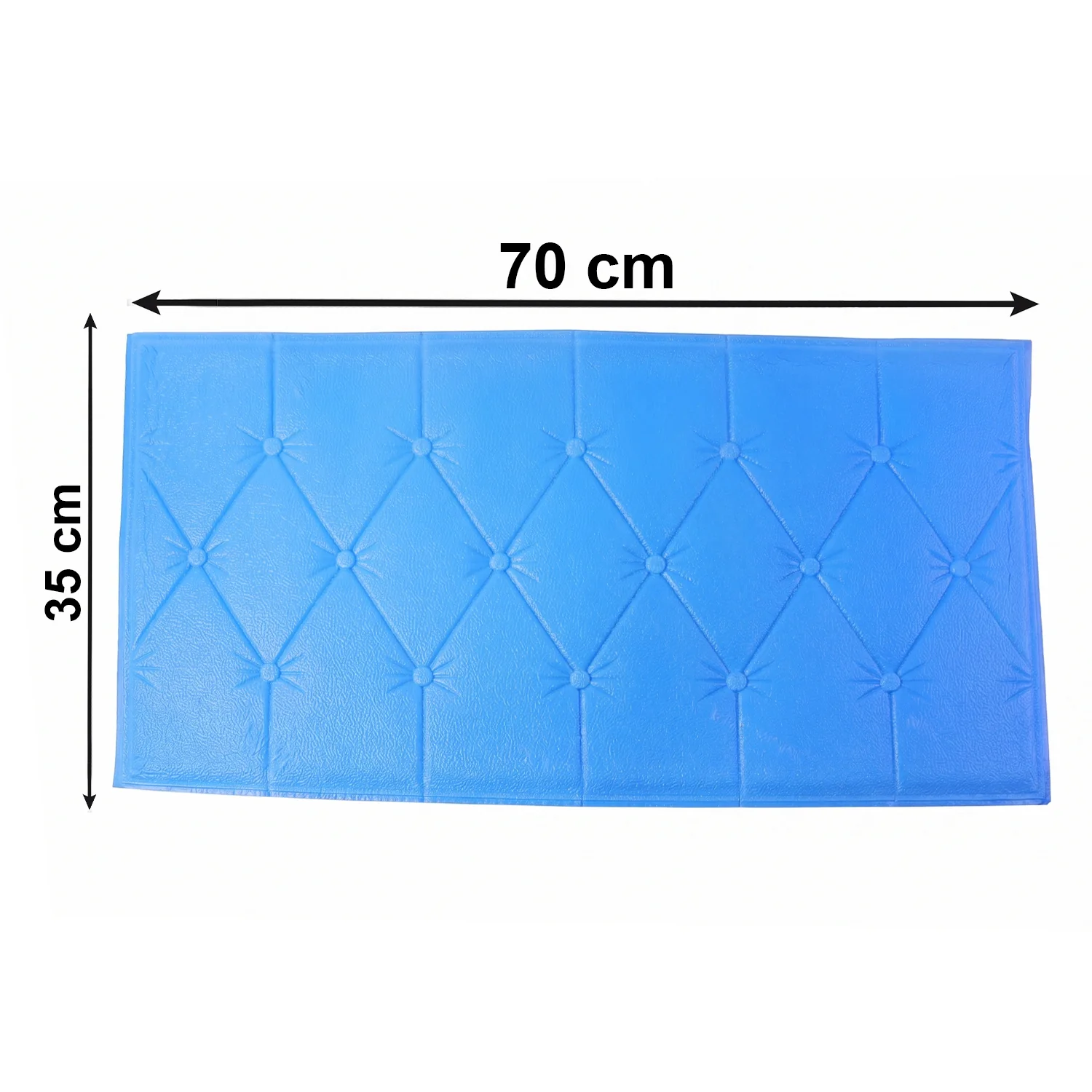 Self Adhesive 3D Foam Wall Panel Cushion Wallpaper (1 Pc, Blue, 69x35 Cm) - Image 6