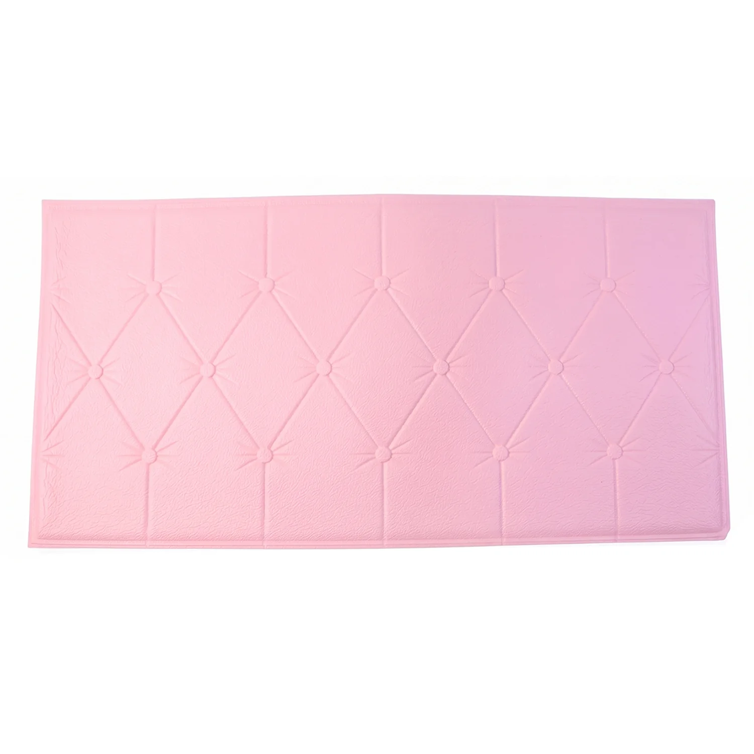 Self Adhesive 3D Foam Wall Panel Cushion Wallpaper (1 Pc, Pink, 69x35 Cm) - Image 5