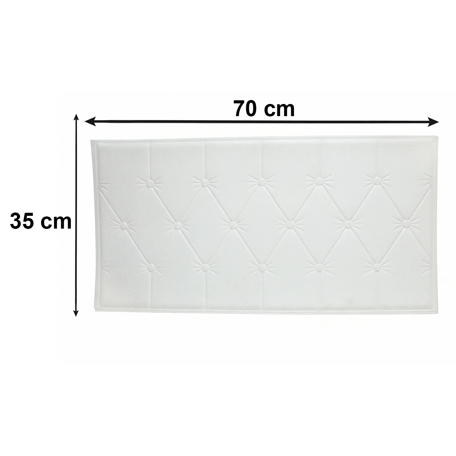 Self Adhesive 3D Foam Wall Panel Cushion Wallpaper (1 Pc, White, 69x35 Cm) - Image 6