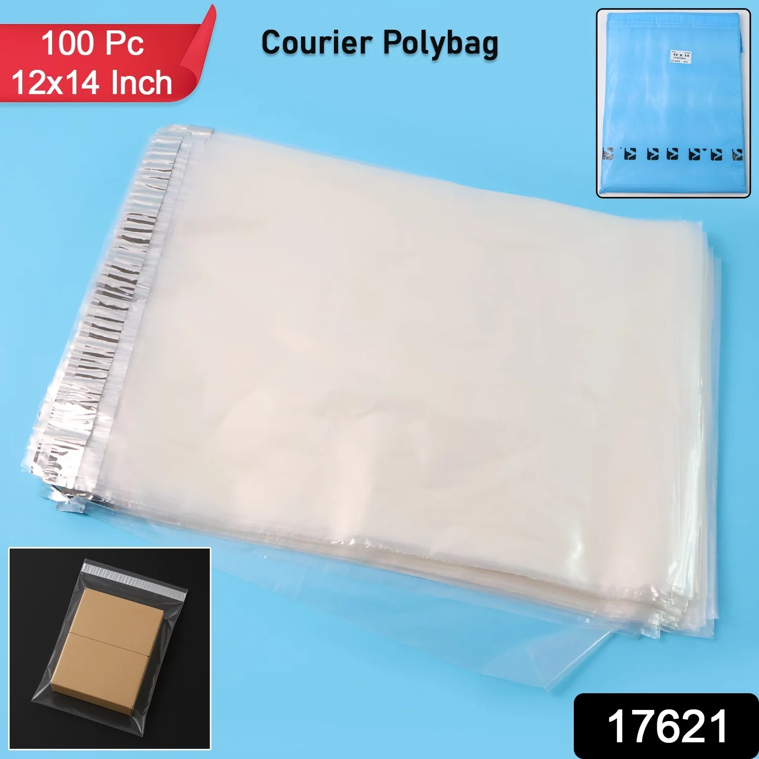 Self-Adhesive Courier Polybags (12x14 Inch / 100 Pc) - Image 2