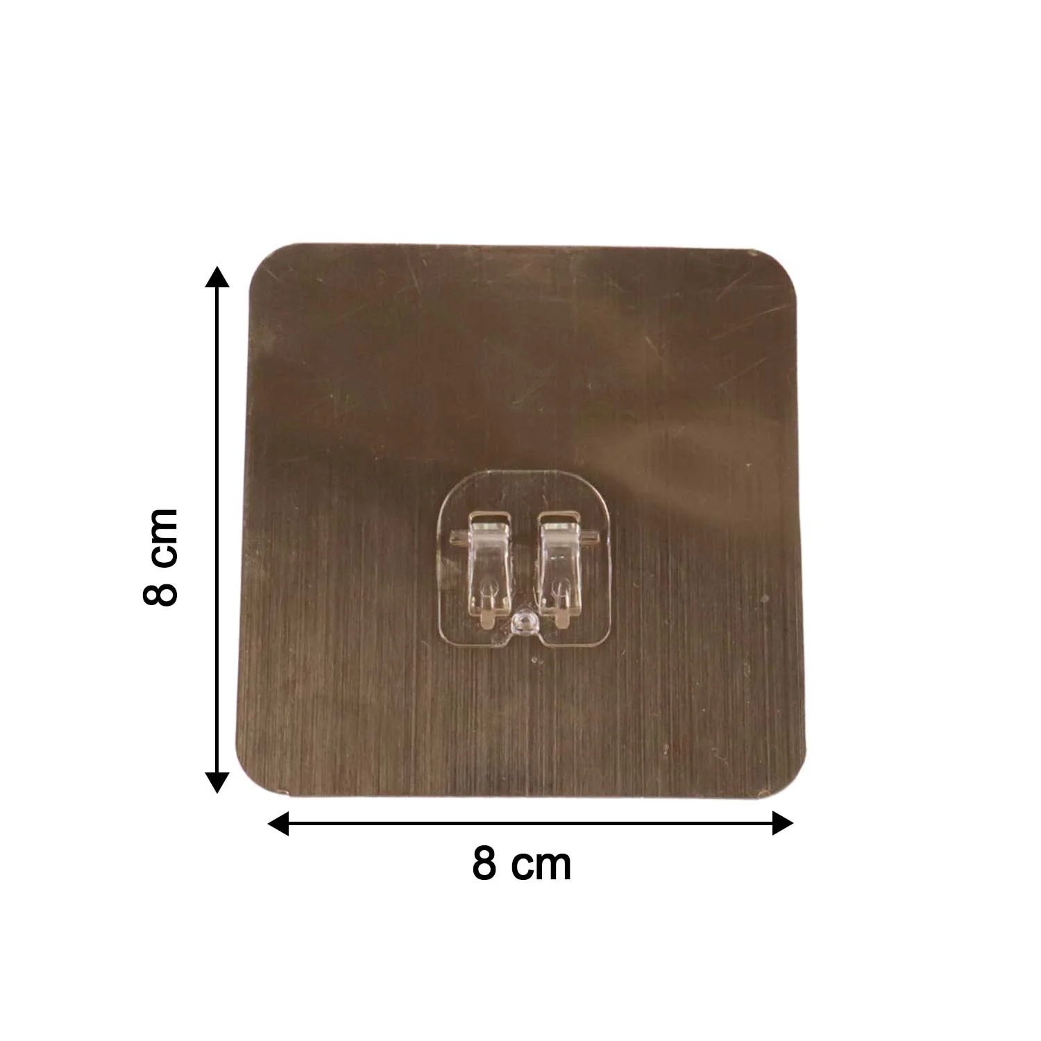 Self-Adhesive Heavy-Duty Plastic Wall Hook – 1 Pc (8x8 cm) - Image 4
