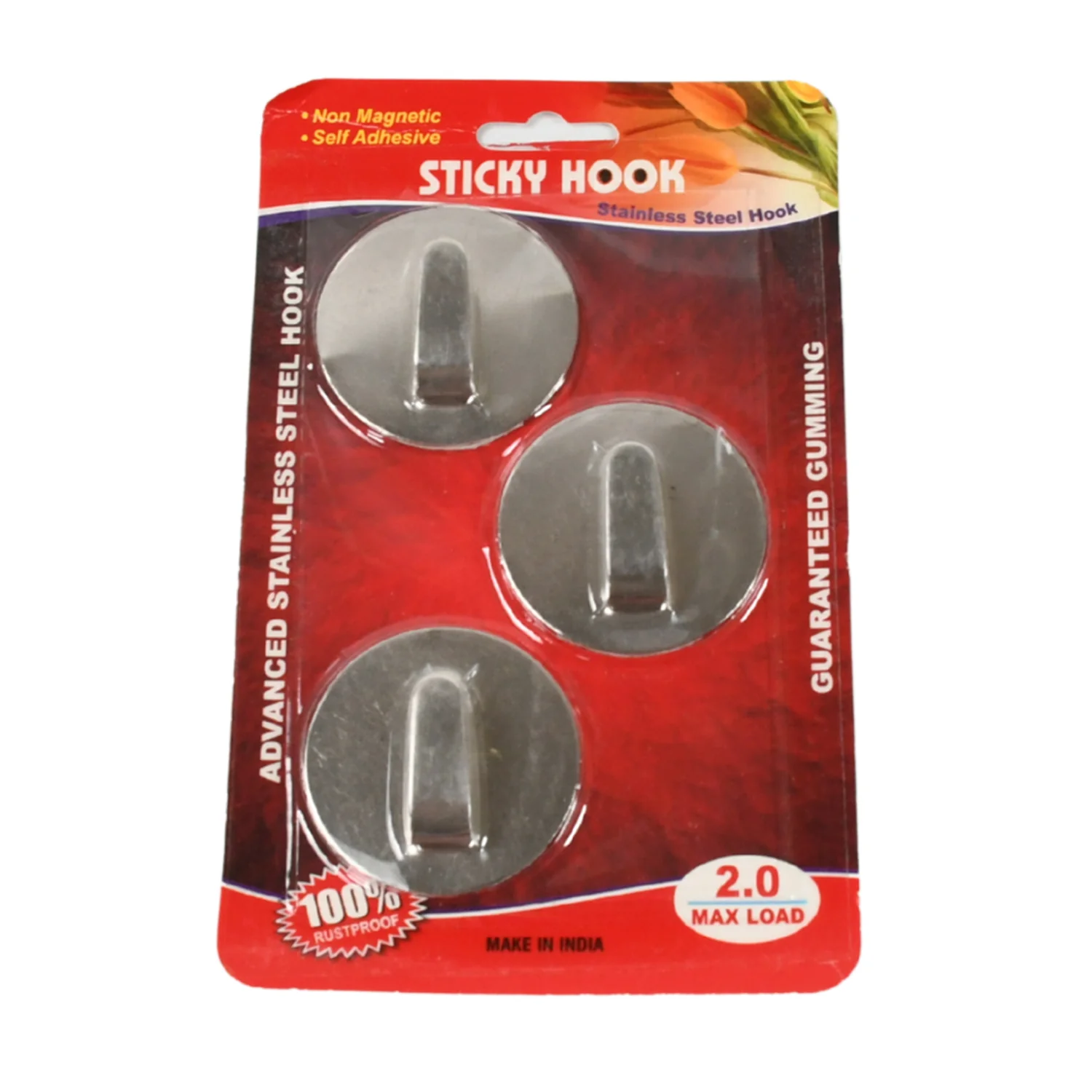 Self- Adhesive Hooks, for Hanging Robe Coat Towel Kitchen Bathroom and. - Image 3