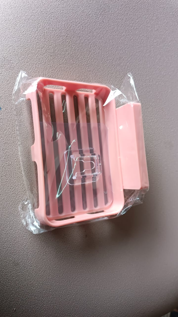 Self Adhesive Rectangular Soap Dish Holder (1 Pc) - Image 7