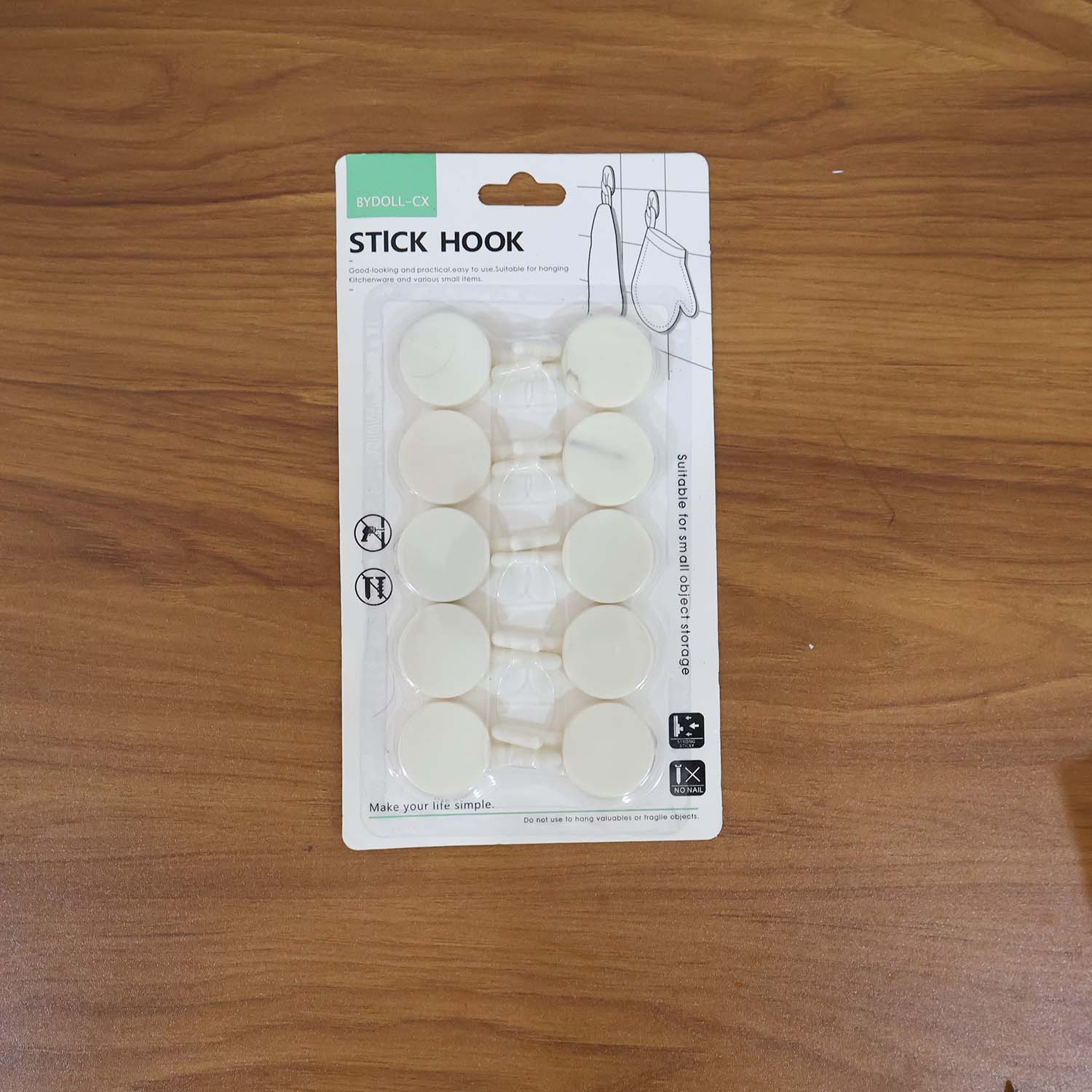 Self Adhesive Round Wall Hooks (10 Pc) - Image 7